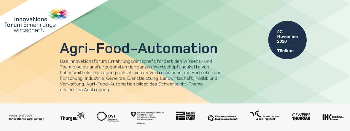 Banner der Veranstaltung Innovationsforum Ernährungswirtschaft